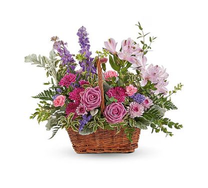 Teleflora's Lavender Meadow Basket Bouquet