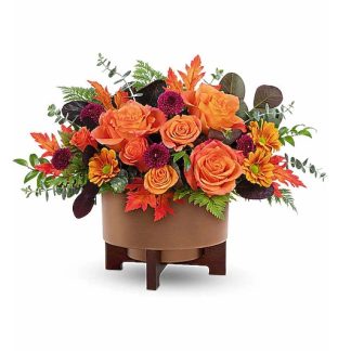 Teleflora's Fall For Copper Centerpiece
