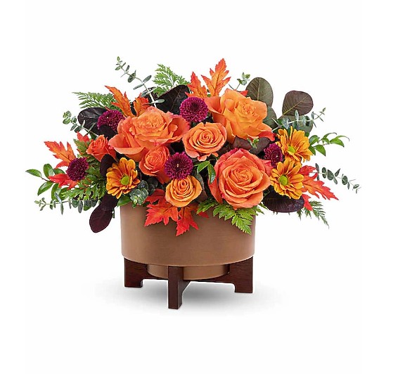 Teleflora's Fall For Copper Centerpiece