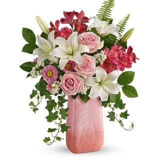 Teleflora's Pink n' Peach Paradise Bouquet