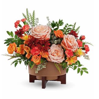Teleflora's Modern Copper Centerpiece