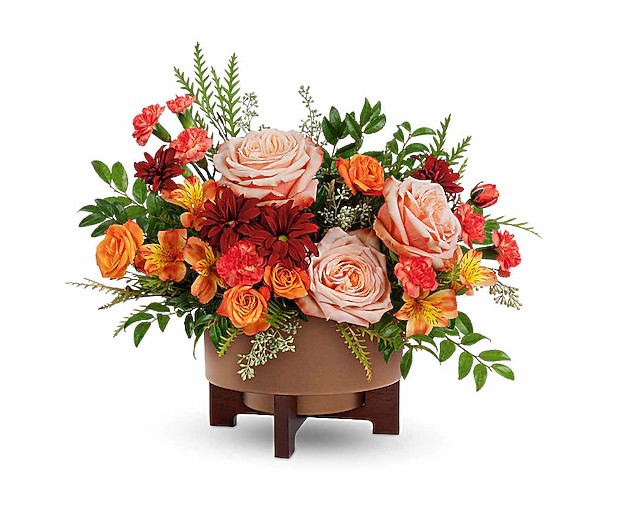 Teleflora's Modern Copper Centerpiece